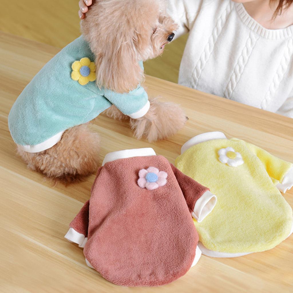 Winter Vest Two-legged Dog Shirt Warm O-neck Pet Plush Puppy Sweater Clothes