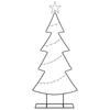 Metal Christmas Tree with Stand Black 125 cm Steel