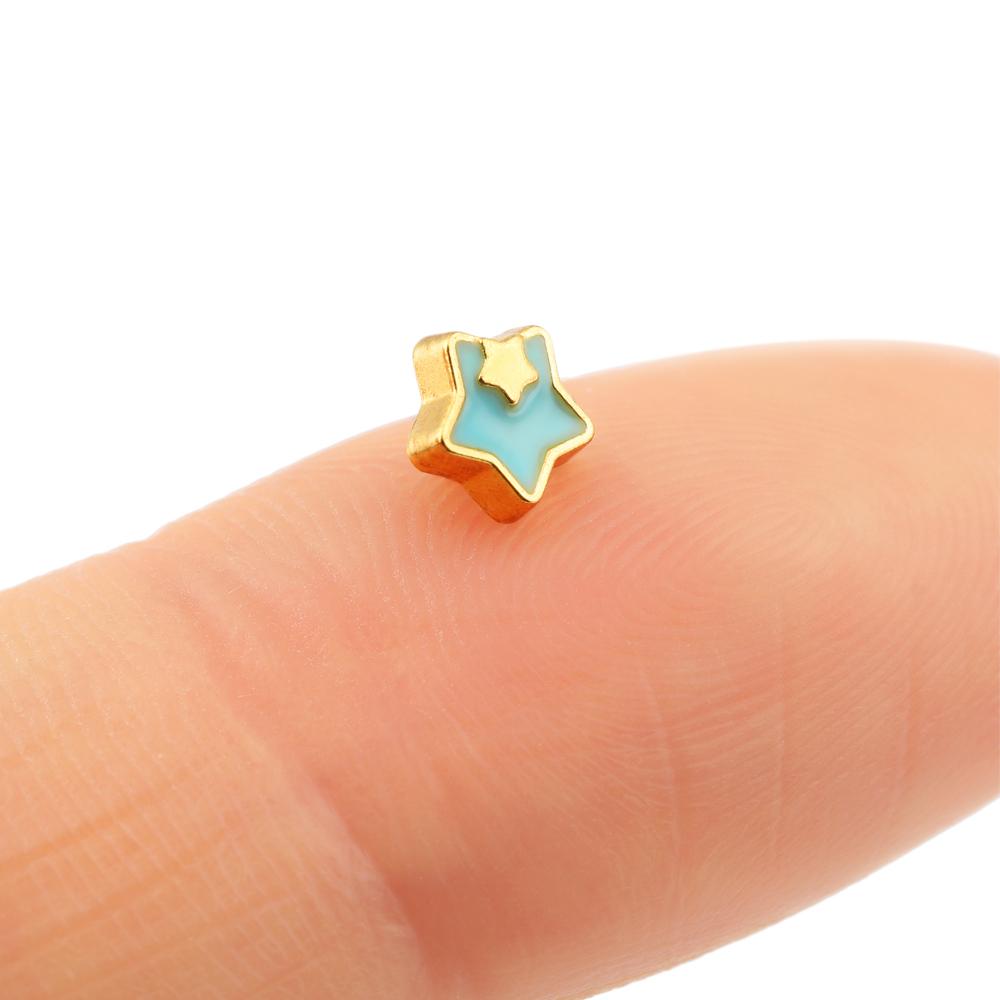 Printed Pattern Decoration Mini Buttons Clothing Sewing Buckle Metal Buckles DIY Doll Clothes