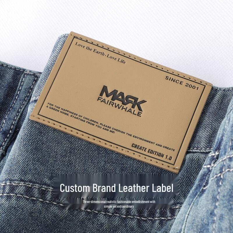 Mark Fairwhale Мужские прямые джинсы из потертого денима