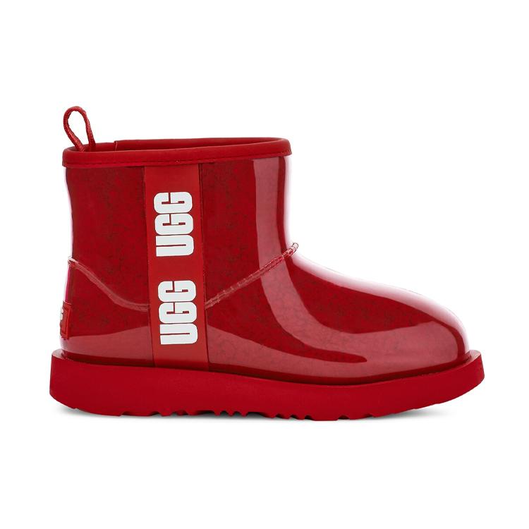 UGG Женские классические прозрачные мини-ботинки 'Samba Red' (женские размеры) Красные / Белые Сандалии Samba 1113190 SBR