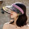 Temperament Design Sense Big Eaves Hairpin Empty Top Sun Hat Outdoor Travel Anti Uv Face Small Sun Hat