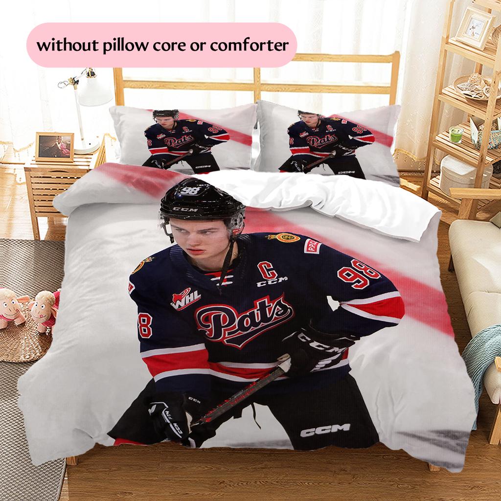 Connor Bedard Pattern Bedding Home Decoration Birthday & Festival Gift (1 * duvet cover + 2 * pillowcase, without core)
