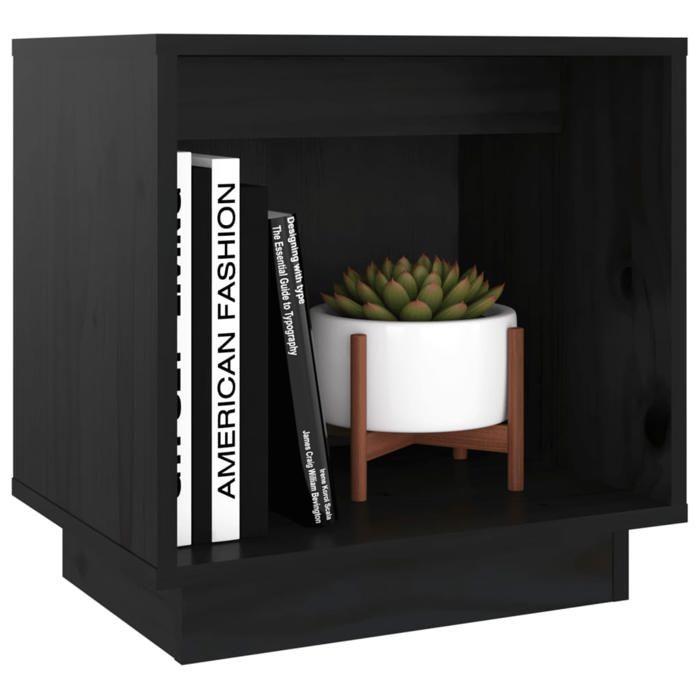 Maison Exclusive - Tables de chevet 2 pcs Noir 40x30x40 cm Bois de pin solide