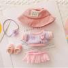 Мини Одежда для Куклы Наряд Аксессуары для 15-17см Ropa Labubu и 10см Хлопковой Куклы Любовь Худи Розовая Вязаная Юбка Одежда без куклы