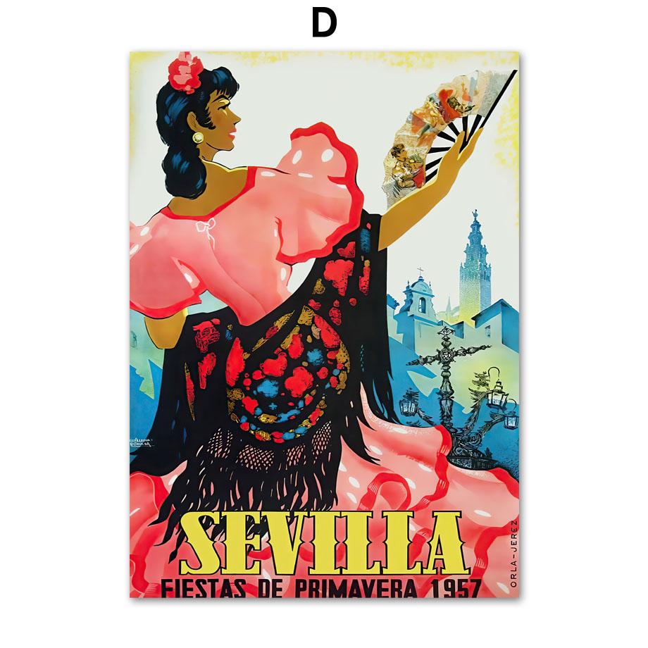 Севилья Сьюдад-де-Грасиас Unicas Испания Винтаж путешествия стены книги по искусству печати холст картины скандинавский плакат Декор фотографии Гостиная