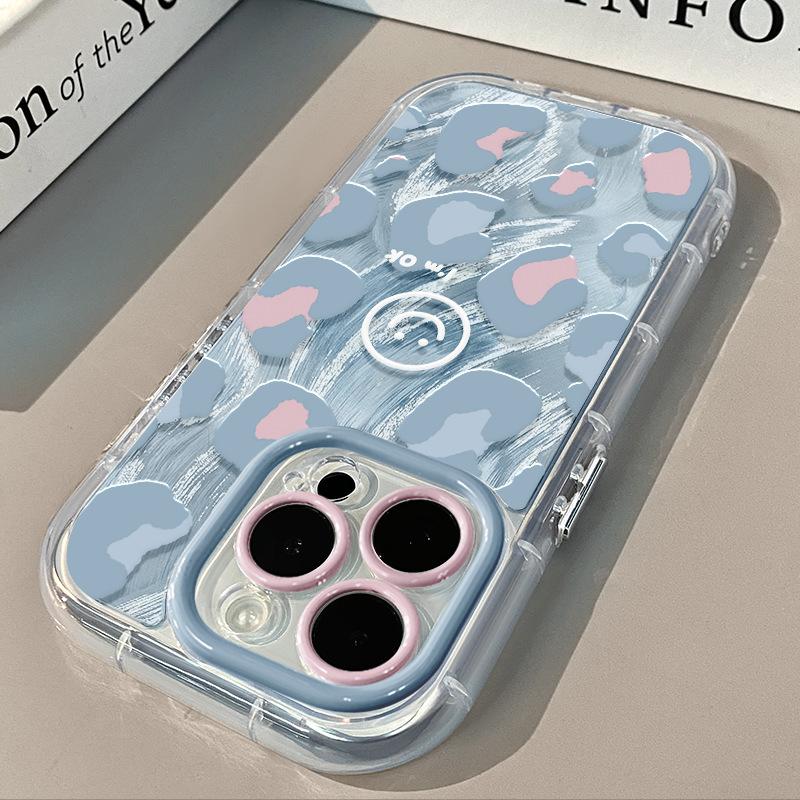 Розовый Любовь Леопардовый Принт для Чехла для Мобильного Телефона IPhone16pro для Apple 15pro Кремовая Пряжа из Перьев 15 Ультратонкий Xs/x