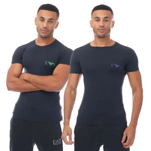 Emporio Armani Mens Underwear Logo T-Shirt (Pack of 2)