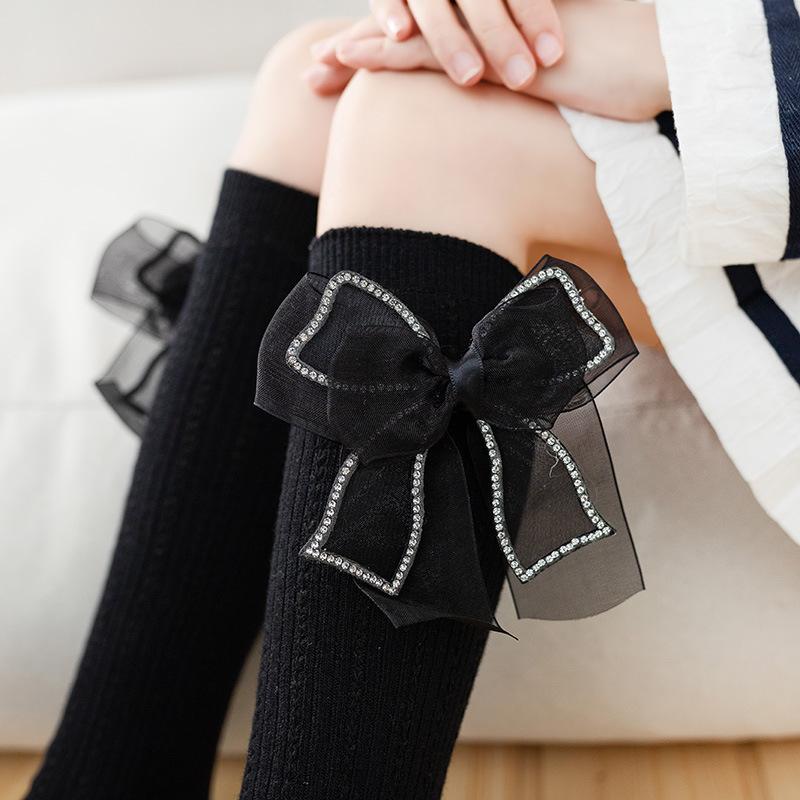 Гольфы для девочек, бесшовные носки для школьной формы, детские футбольные носки, хлопковые длинные носки, носки 3/5