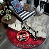 1. Круглый ковер FC Köln, Ковер для гостиной, спальни, дивана, игровой комнаты, Нескользящий коврик для пола