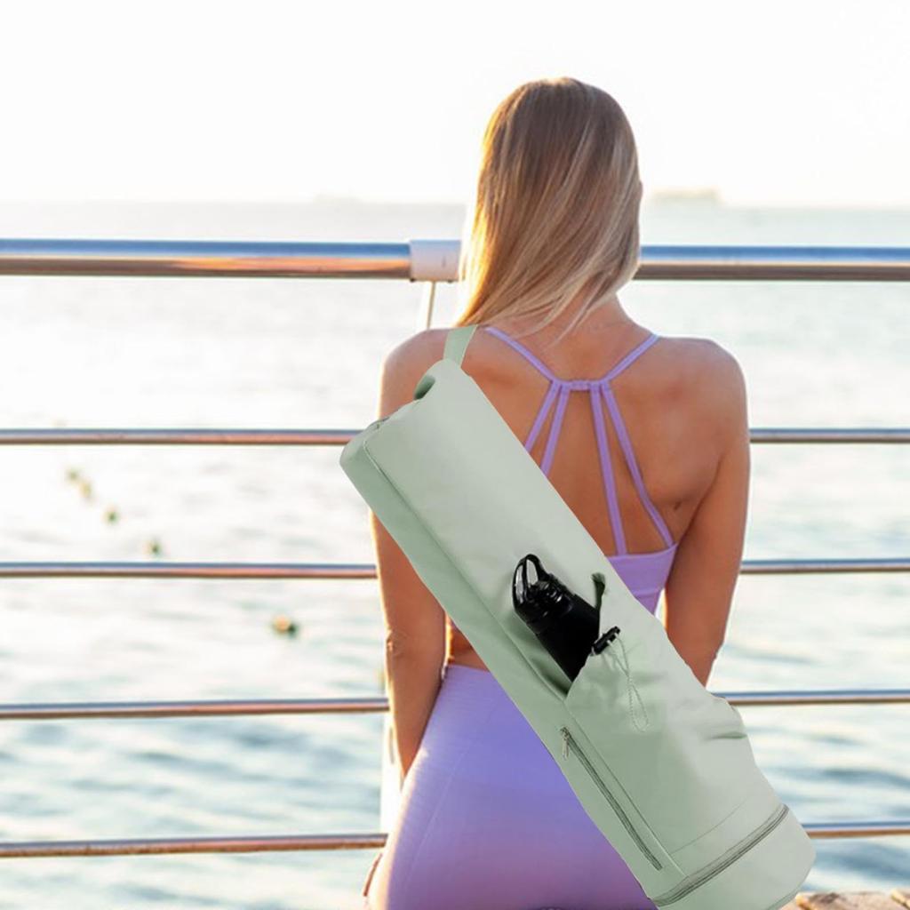 Коврик для йоги Чехол для коврика для йоги с регулируемым ковриком для йоги Коврик Yoga Works Сумка для спортзала на молнии и Идеально подходит для коврика для йоги Легко для Зеленого LOL-FUN Сумка, Ремень, Хранение,