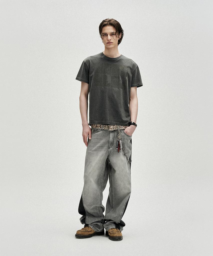 NOT4NERD Хлопковые футболки Regular Fit с принтом 'Соборный отпечаток' - Угольный