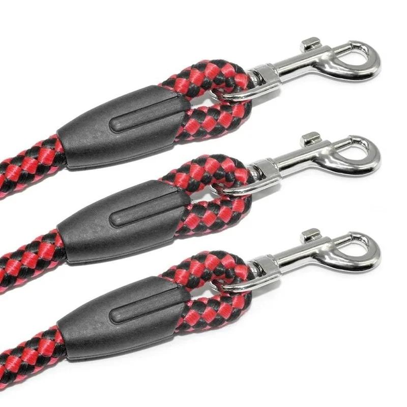 Регулируемый нейлоновый трехсторонний не запутывающийся тройной поводок для выгула домашних собак с мягкой мягкой ручкой, отрывной поводок с 3 головками