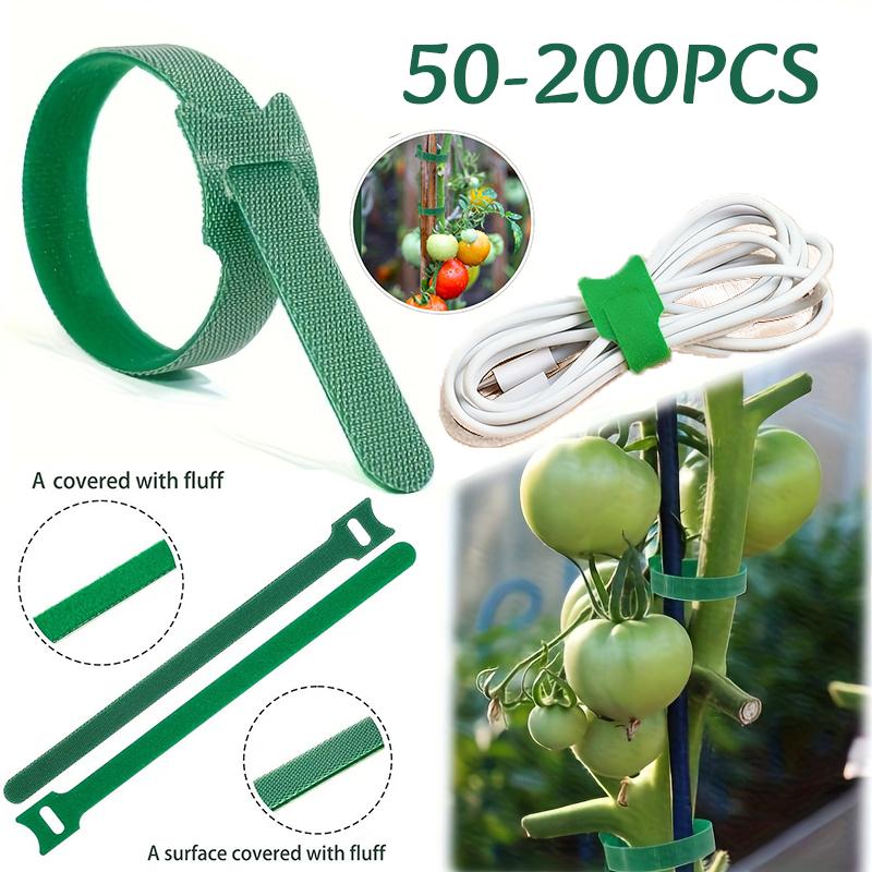 11-111pc Self Adhesive Plant Cable Tie Reusable Cable Organizer Clips Adjustable Nylon Plant Tape Multi-Purpose Fastening Ties