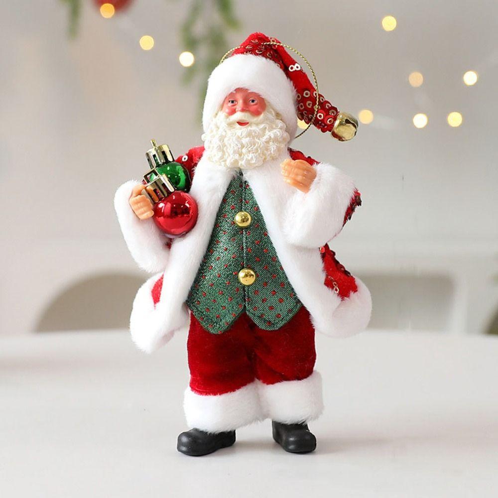 3D Santa Claus Figurine Cute Christmas Home Decorations Xmas Tree Ornament  New Year Supplies