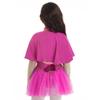 Girls Halloween Showman Costume Sleeveless Sequin Bowknot Glitters Mesh Leotard Dress Cape Arm Sleeves Set