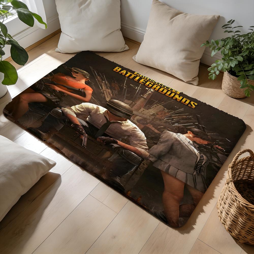 PPUBG Classic Movie Floor Mat Soft Flannel Absorbent Mat Non-Slip Rug Home Bedroom Bathroom