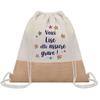 Sac Cabas - PLANETEE - Lise Elle Assure Grave! - Jute Naturel - Imprimé En France - Anses Solides