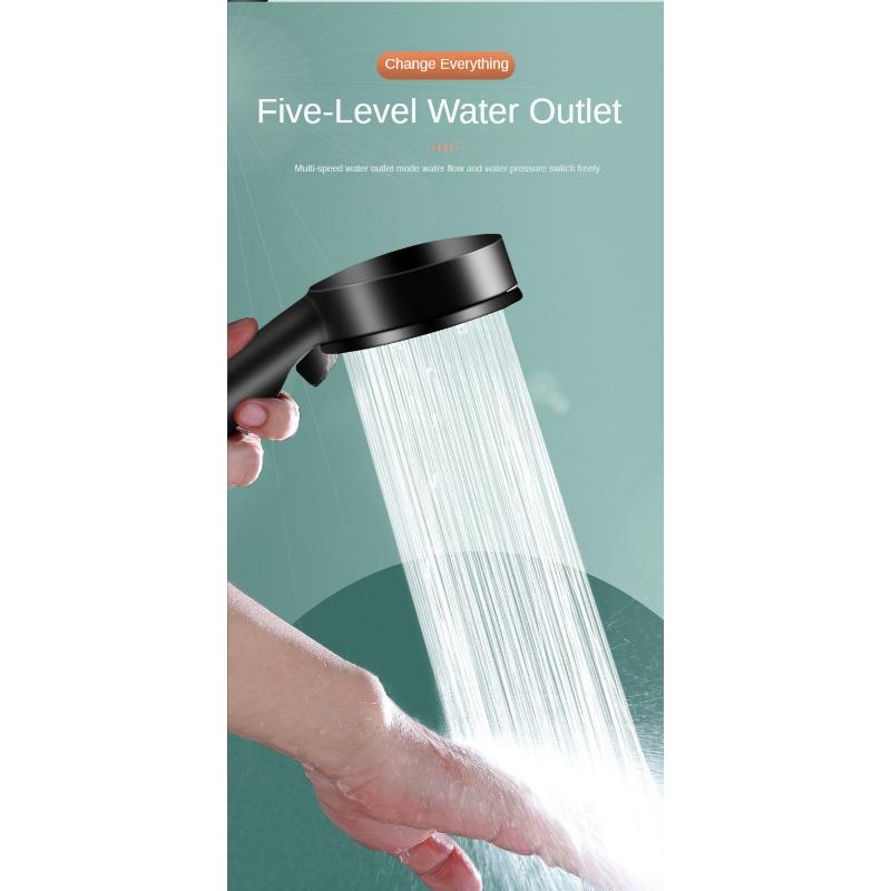 Насадка для душа высокого давления с турбонаддувом для душа, 5 форм, ручки, экономия насадки для душа, аксессуары для ванной комнаты