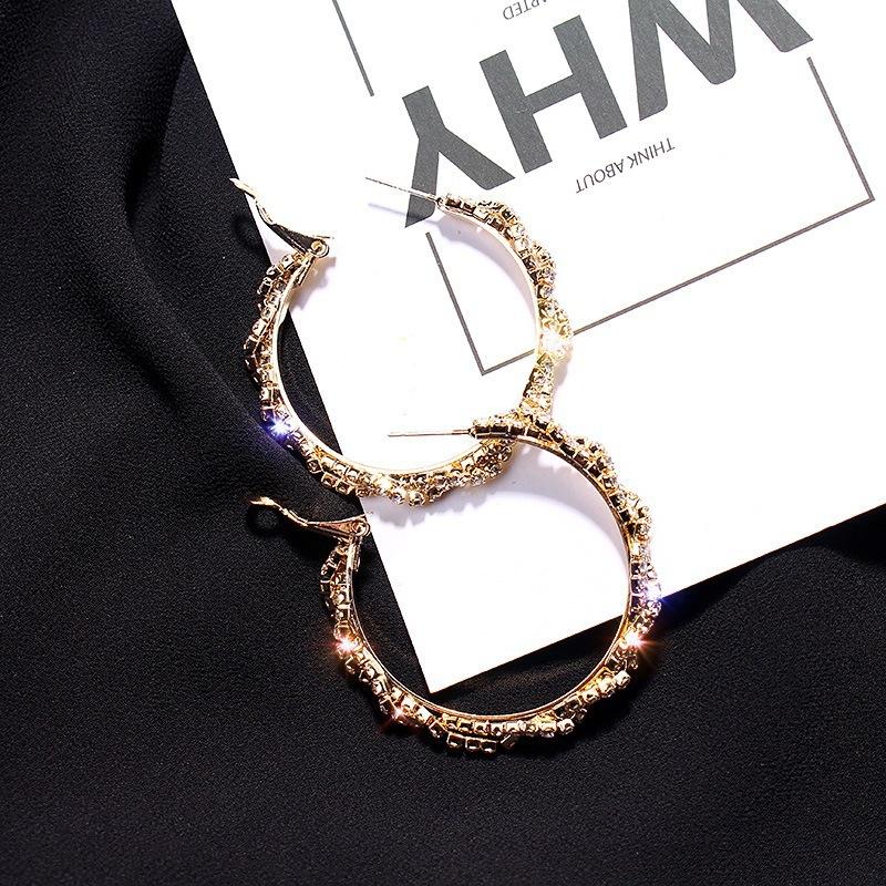 Серьги с серебряными иглами S925 и бриллиантами с преувеличенным лицом, маленькие высококачественные серьги с атмосферным темпераментом, серьги