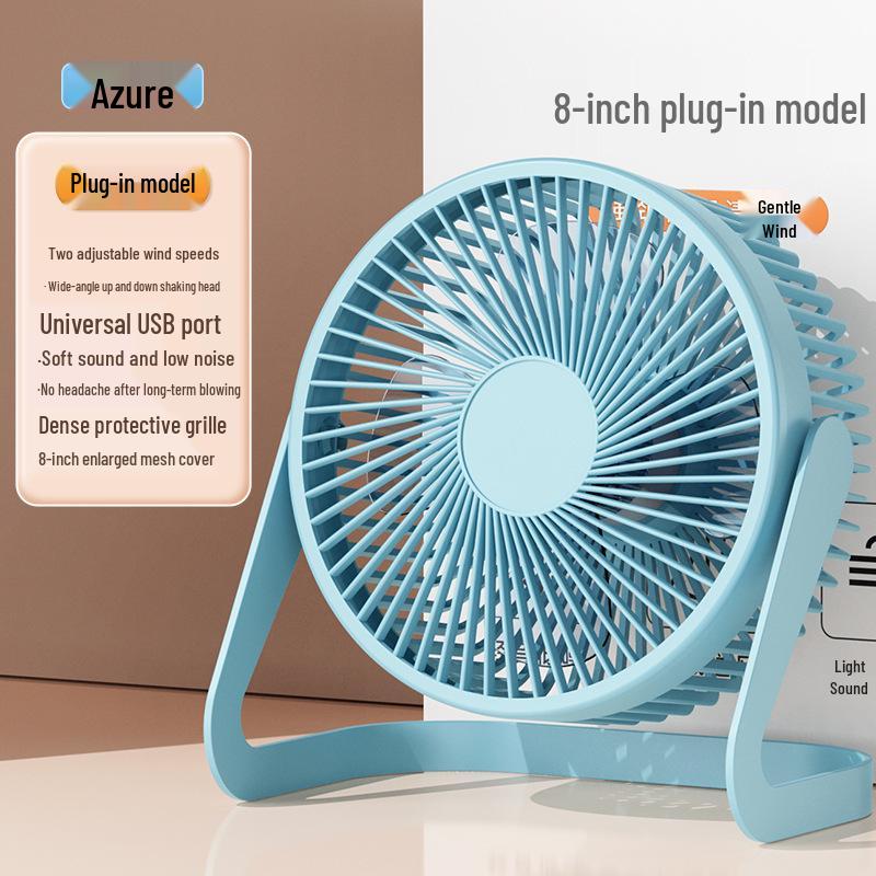 Compact USB Mini Desk Fan - Available in 5, 6, or 8 inches for Office, Student, or Home Use.