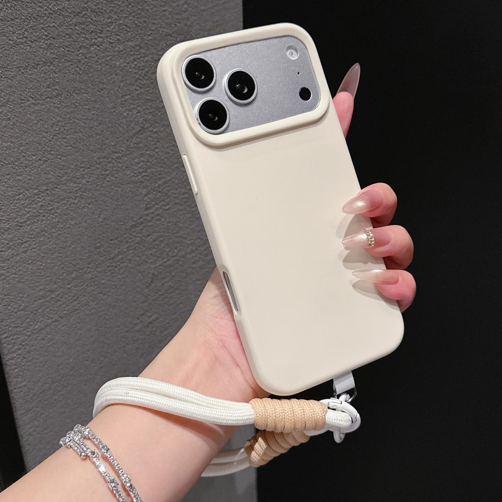 Классический чехол для телефона с ремешком на запястье, подходит для iPhone 17 Pro Max, короткий ремешок, 16 14 15 Plus, противоскользящий, 12 13 11 Pro Max, с брелоком