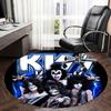 Группа KISS, Музыкальные товары, Коврик под стул, Круглый ковер, Ковер для офиса, Машинная стирка, Нескользящий, Подходит для гостиных, спален