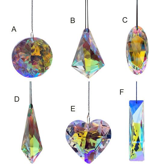 Faux Crystal Suncatcher Window Rainbow Maker Handmade Glass
