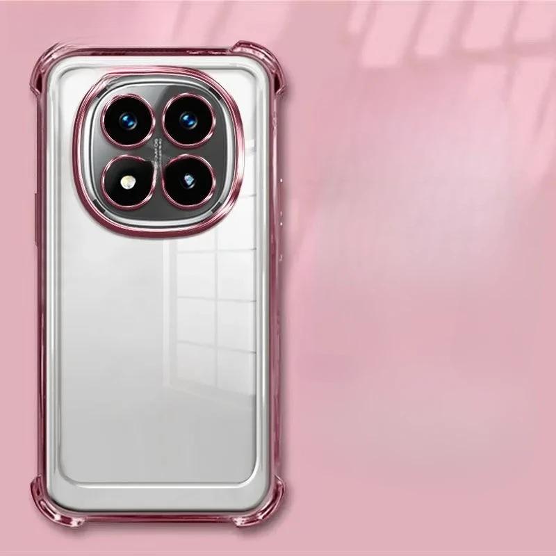 Для телефона MI Xiaomi Redmi Note 15 Pro Plus 4G 5G Чехол Утолщенный Четыре Угла Защита от Падения Ударопрочный Футляр Задняя Крышка Антискользящий