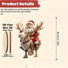8/10Pcs Christmas Wooden Bicycle Santa Claus 2D Flat Wooden Pendant Christmas Tree Decoration Perfect Holiday Gift Decor