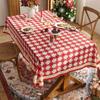 Праздничная красная клетчатая скатерть для Рождества, Нового года и свадеб