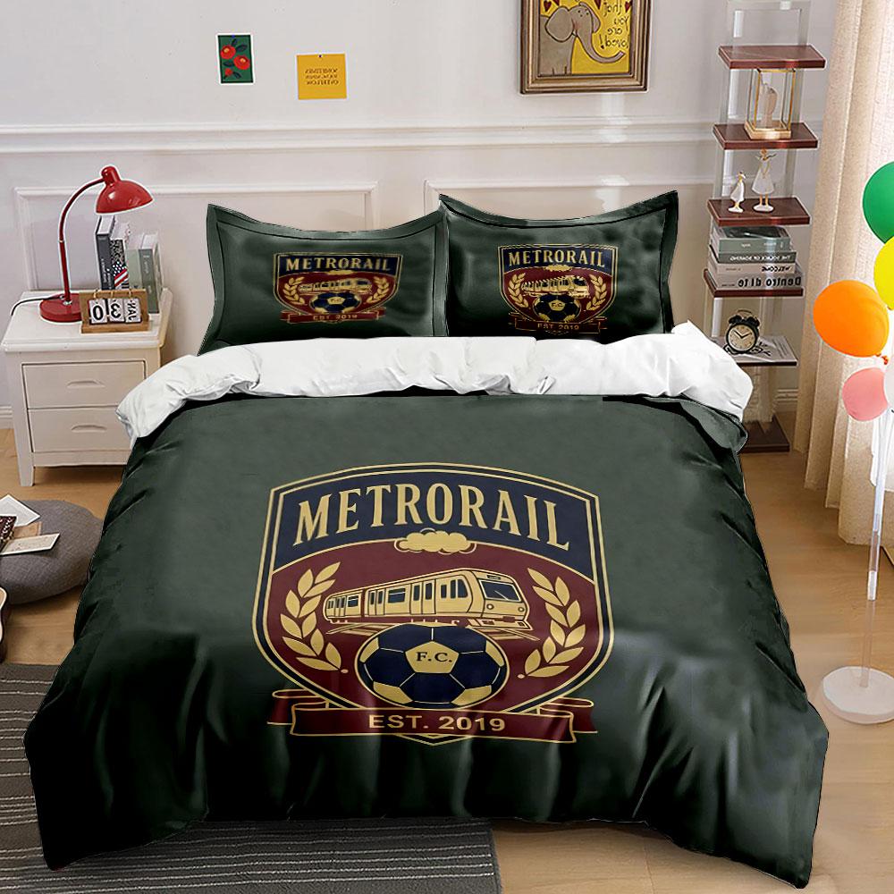 Metrorail FC Bedding Set Bedding Duvet Cover Set Duvet Cover Pillowcases (1 * Duvet Cover 2 * Pillowcases, without duvet insert)