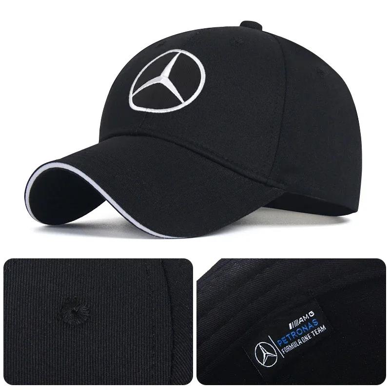 WAM3 Car Duck Tongue Cap For Mercedes benz 3D Hat Car MOTO GP Racing F1 Baseball Cap Hat Adjustable Casual Trucket Hat hip hop