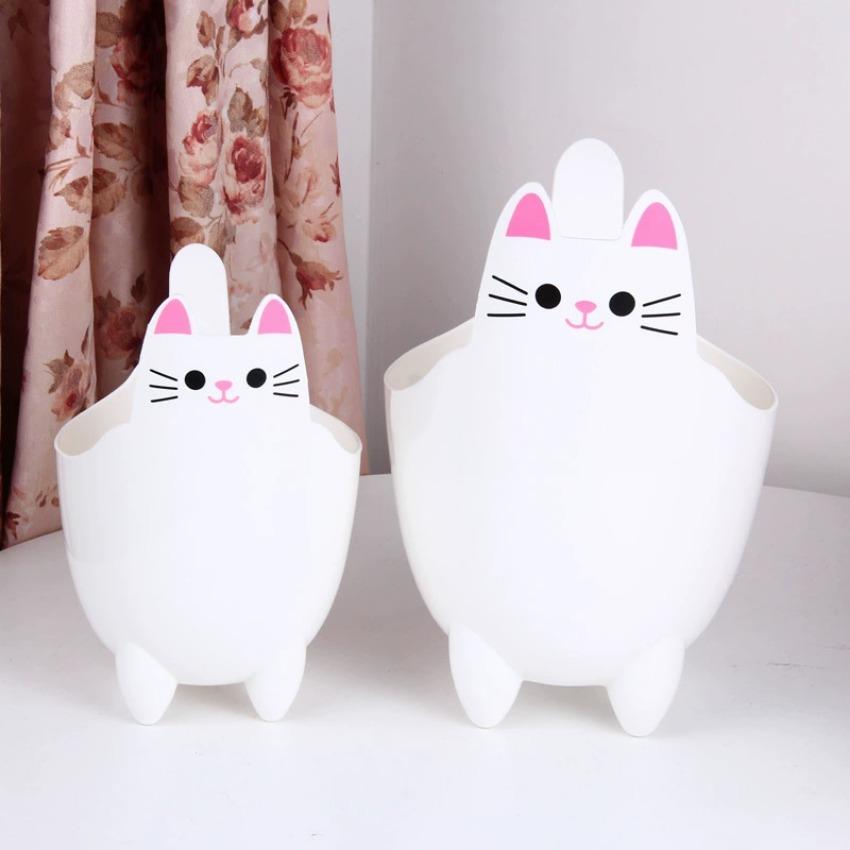 Ведро для хранения мусора, хозяйственные принадлежности, настольное мусорное ведро без крышки, емкость в форме кошки, для хранения мусора, гостиная, спальня