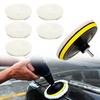 GKmow Car Polisher Buffer Drill Polishing Pad Set 4.95" Imitation Wool Fiber Polishing