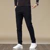 Men's Casual Pants Autumn Winter Thick Light Business Medium High Waist Non Ironing Straight Leg Trousers Comfortable