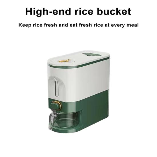 Rice Dispenser with Measuring Cup Large Capacity Clear Visible Airtight Flour Beans Cereal Grains Food Storage Container Kitchen Supplies
