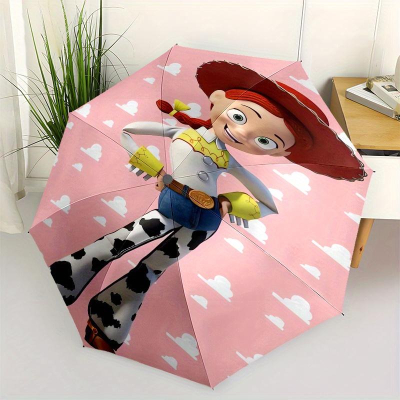 Cowgirl,Toy Story Automatic Opening and Closing Umbrella - 8-rib Folding Design, Lightweight and Portable, Suitable for Daily Business Use,