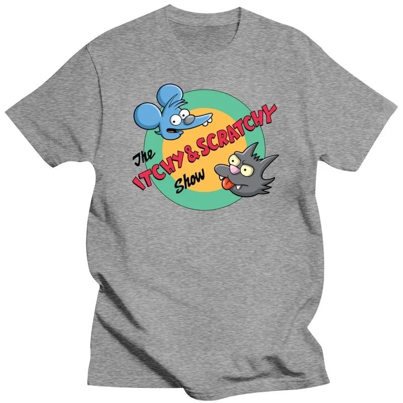 2027 Cool Cool Summer Tops Itchy and Scratchy Porch Pals T Shirt Unisexs StyleTops Hattori Classic Harajuku Unisexs Oversized Graphic