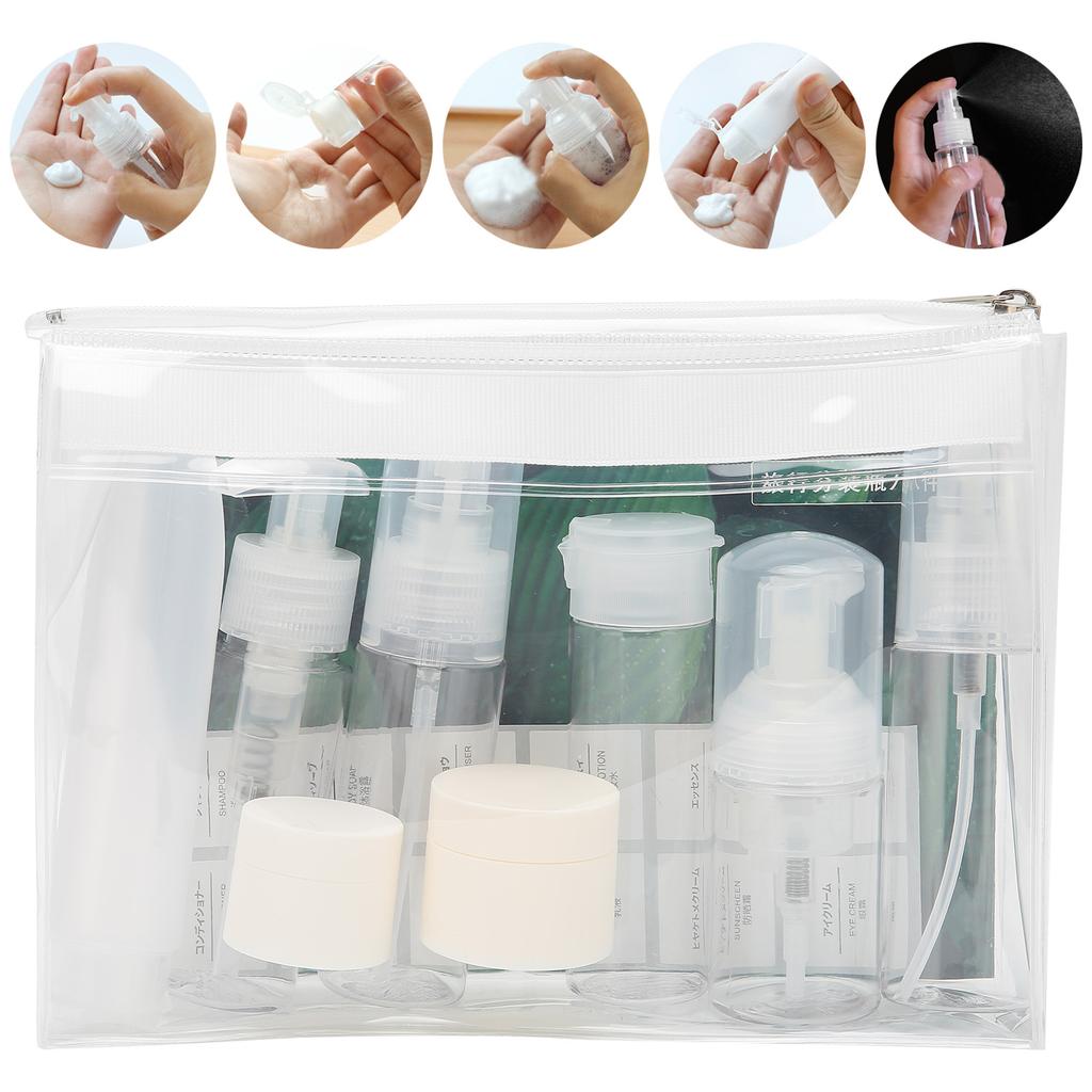 8 шт. Пластиковые дорожные бутылки набор герметичных косметических туалетных принадлежностей дорожные контейнеры спрей бутылки