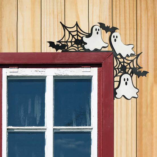 Украшение дверной рамы на Хэллоуин, деревенская деревянная тыква, привидение, ведьма, дверной угол, знак, домашний офис, входная дверь, украшение для сиденья, праздничное украшение