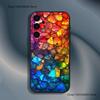 Цветной стеклянный чехол для телефона Samsung S26, S25, S24, S21, S22, S23, S30, Ultra, S20, Plus, Fe, Lite, 5G Черная крышка