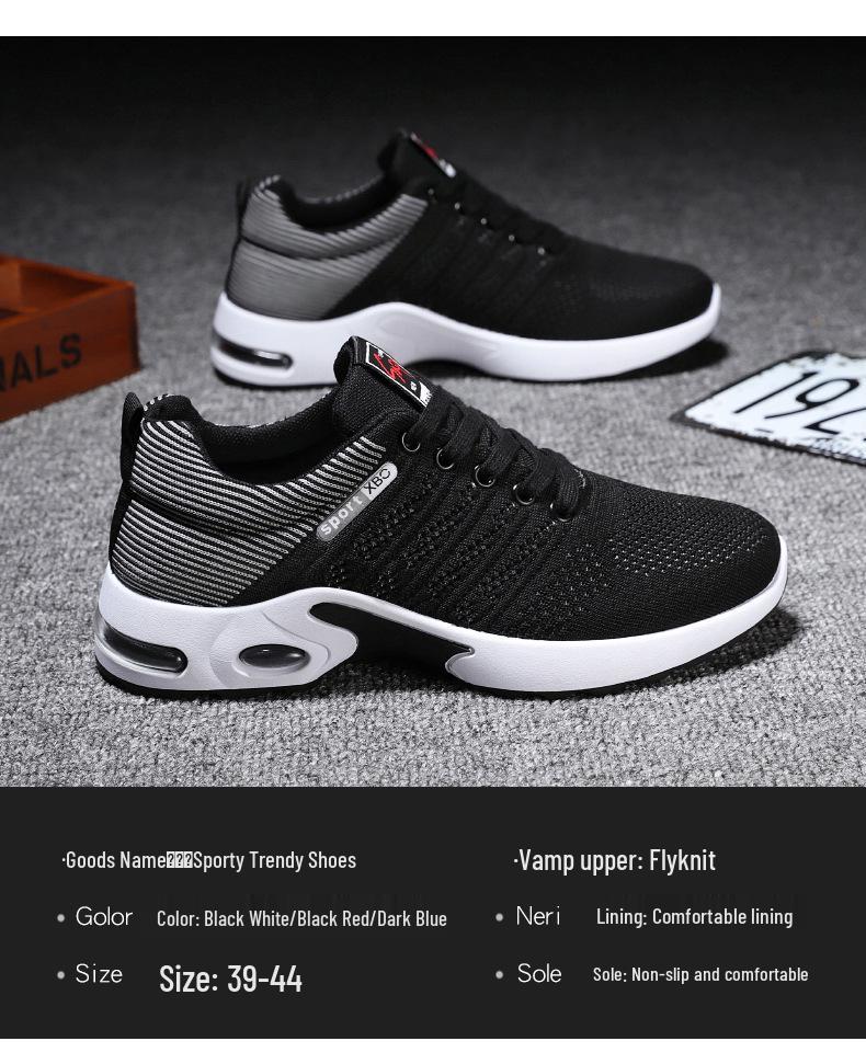 Мужские летние кроссовки из дышащей сетки с воздушной подушкой большого размера для трансграничной торговли - Дышащие повседневные кроссовки для бега