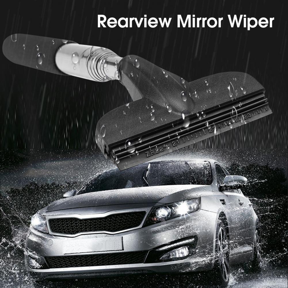 Rearview Mirror Wiper Retractable Portable Rubber Squeegee Cleaning Tools Car Rearview Mirror Rain Remover for Vehicle