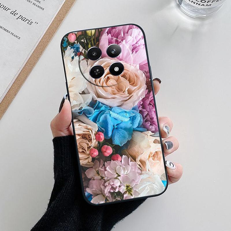 Для Realme 12 5G Чехол Обложка Realme12 Funda Coque Мягкий Модный Силиконовый Защитный Чехол для Камеры Телефона для Realme 12 5G