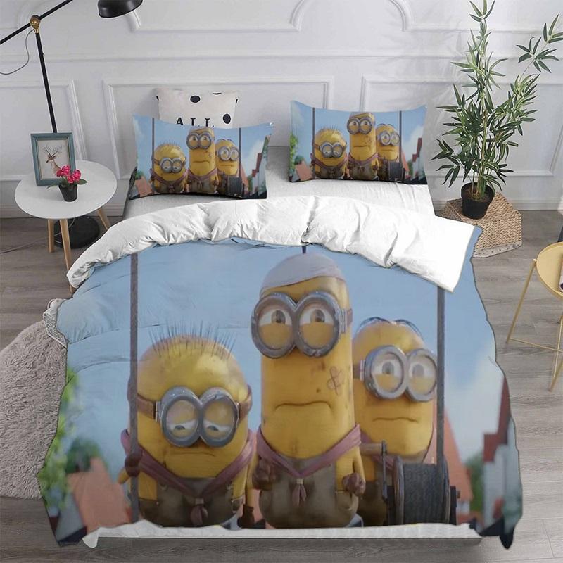 Despicable Me 4 Bedding Sets Comforter Quilt Bed Cover Duvet Cover Pillow Case 2-3 Pieces Sets Kids Adult Size