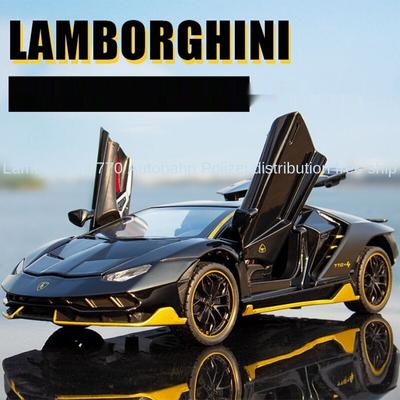 1/24 Имитация Lamborghini 770 Сплав Имитационная Модель Автомобиля Детская Акусто-Оптическая Возвратная Спортивная Машина Игрушка Модель Автомобиля Модные Игрушки