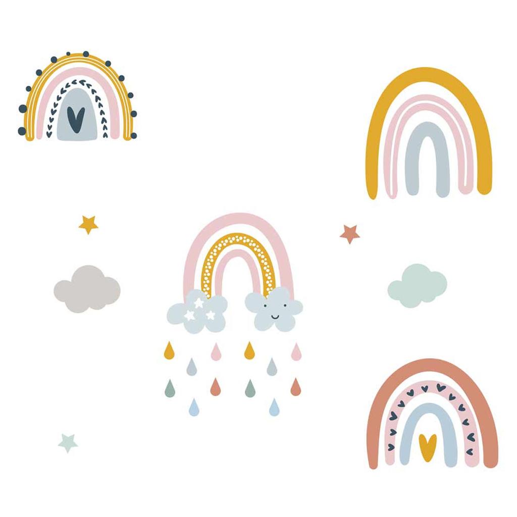 Les Trésors De Lily [A1552] - Multicolored 'Rainbow' Sticker Sheet - 20x70 Cm