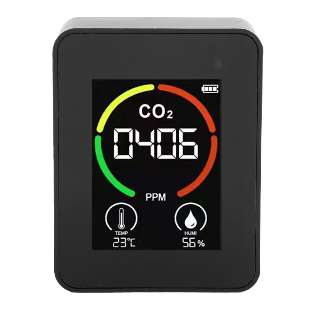 Детектор CO2, монитор качества воздуха, тестер TVOC, USB-зарядка, термометр, гигрометр для дома