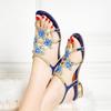 2025 New Comfortable Crystal Sandals Women's High Heels Fashion Sexy Diamond Inlaid High-grade Beach Leather Shoes